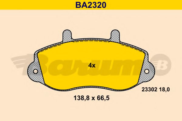 Тормозные колодки BARUM BA2320