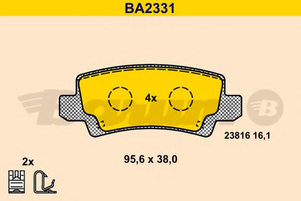 Тормозные колодки BARUM BA2331