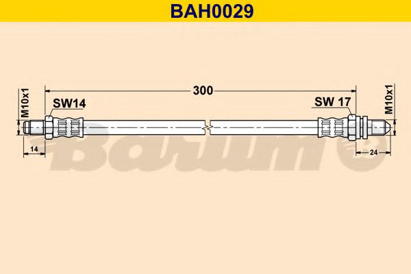 Тормозной шланг BARUM BAH0029