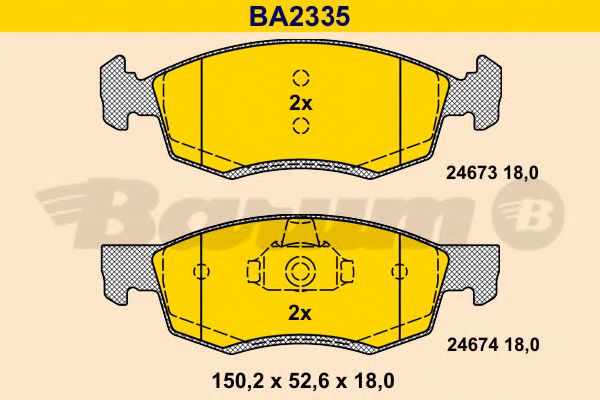 Тормозные колодки BARUM BA2335