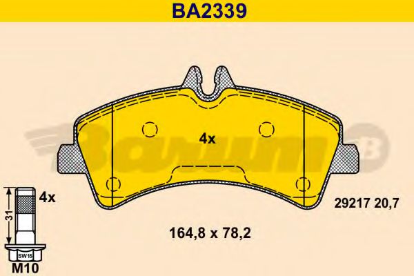 Тормозные колодки BARUM BA2339