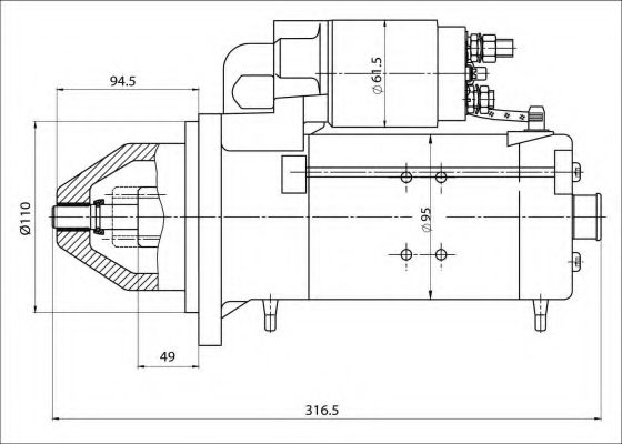 Стартер PRESTOLITE ELECTRIC 861035 Стартер PRESTOLITE ELECTRIC 861035