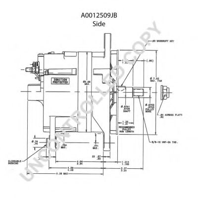 Генератор PRESTOLITE ELECTRIC A0012509JB Генератор PRESTOLITE ELECTRIC A0012509JB