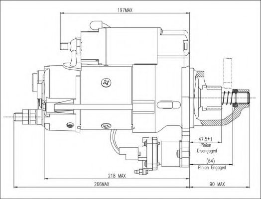 Стартер PRESTOLITE ELECTRIC M96R3019SE-A Стартер PRESTOLITE ELECTRIC M96R3019SE-A