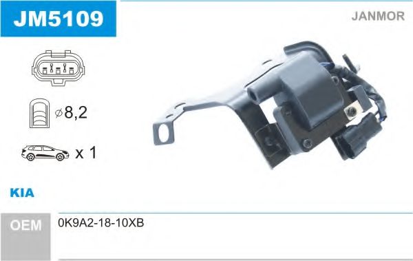 Катушка зажигания JANMOR JM5109