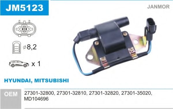 Катушка зажигания JANMOR JM5123