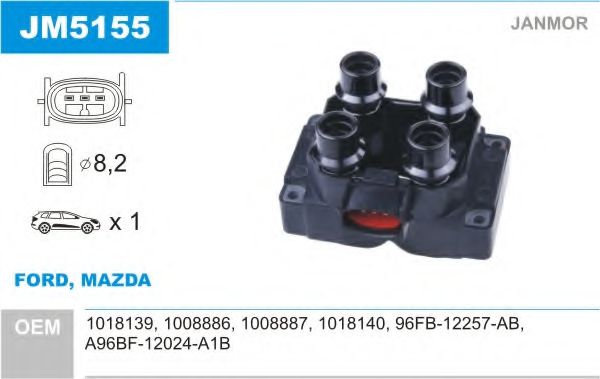 Катушка зажигания JANMOR JM5155