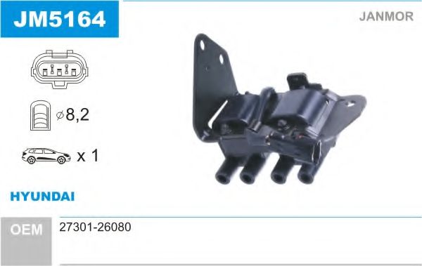 Катушка зажигания JANMOR JM5164