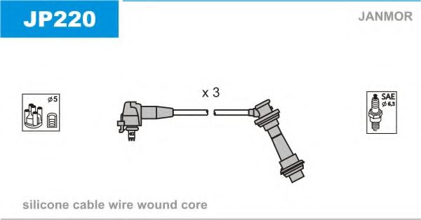 Комплект проводов зажигания JANMOR JP220