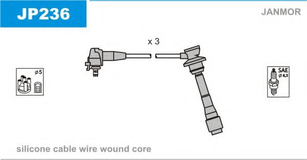 Комплект проводов зажигания JANMOR JP236