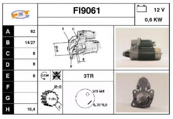 Стартер snra FI9061
