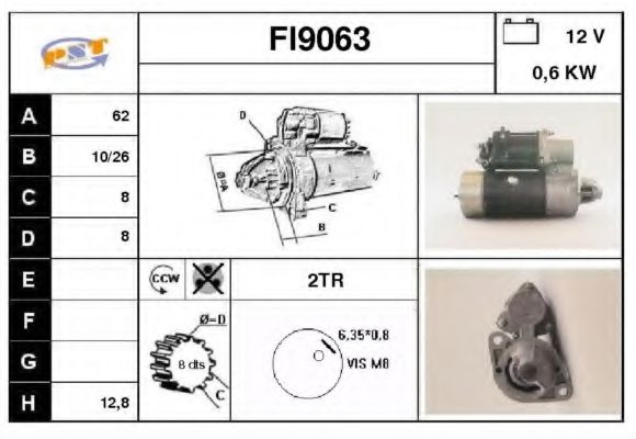 Стартер snra FI9063