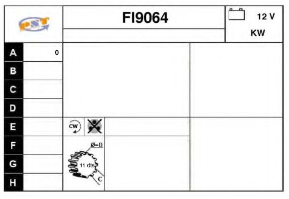 Стартер snra FI9064