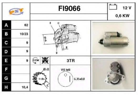 Стартер snra FI9066