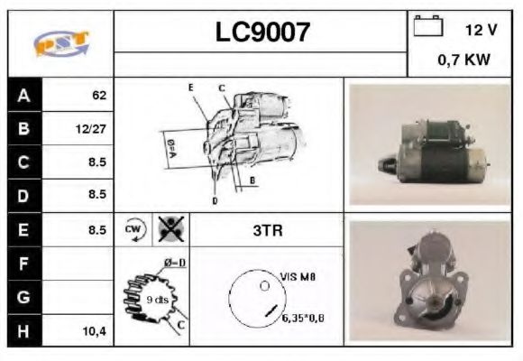 Стартер snra LC9007