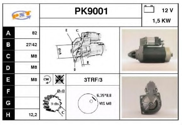 Стартер snra PK9001