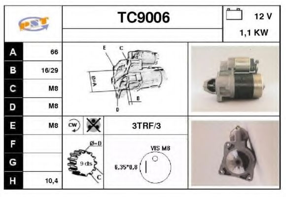 Стартер snra TC9006