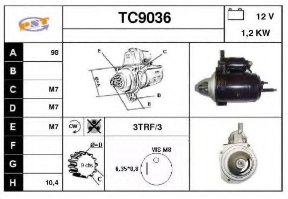 Стартер snra TC9036