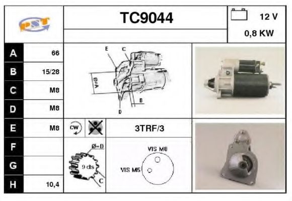 Стартер snra TC9044