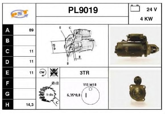 Стартер snra PL9019