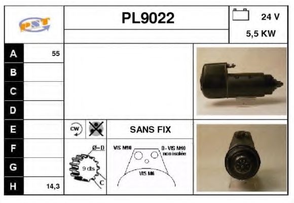 Стартер snra PL9022