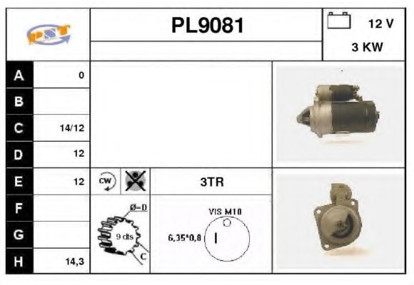 Стартер snra PL9081