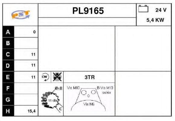 Стартер snra PL9165