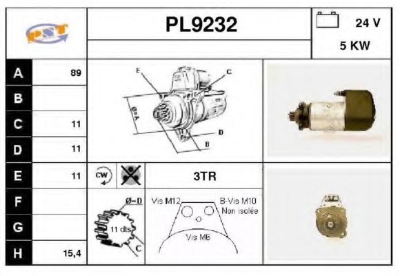 Стартер snra PL9232