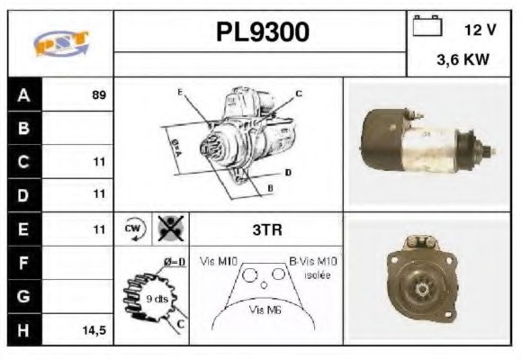 Стартер snra PL9300
