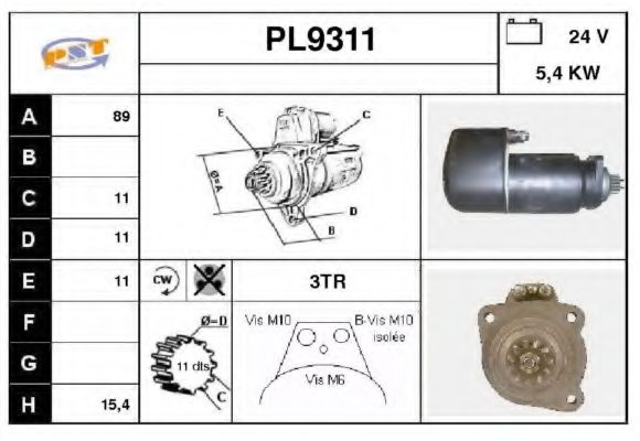 Стартер snra PL9311