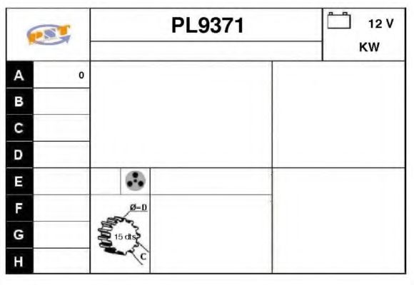 Стартер snra PL9371