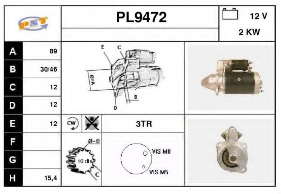 Стартер snra PL9472