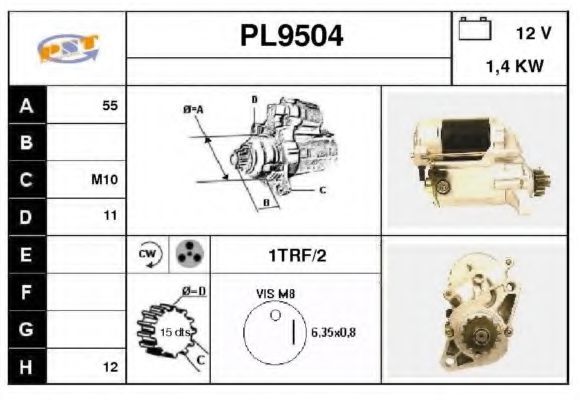 Стартер snra PL9504
