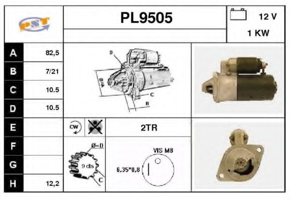 Стартер snra PL9505