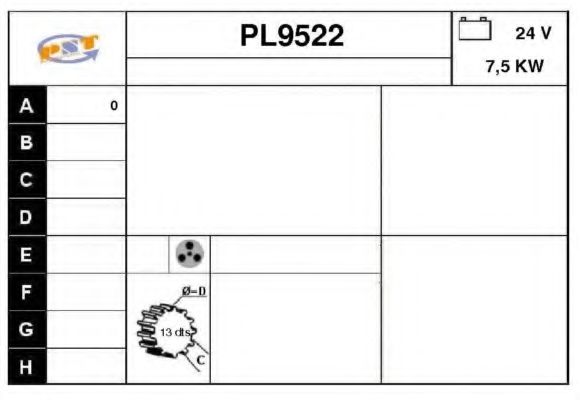 Стартер snra PL9522