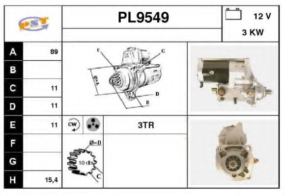 Стартер snra PL9549