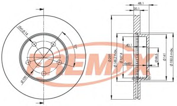 Тормозной диск fremax BD-4762