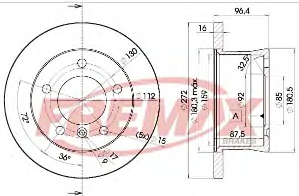 Тормозной диск FREMAX BD-0183