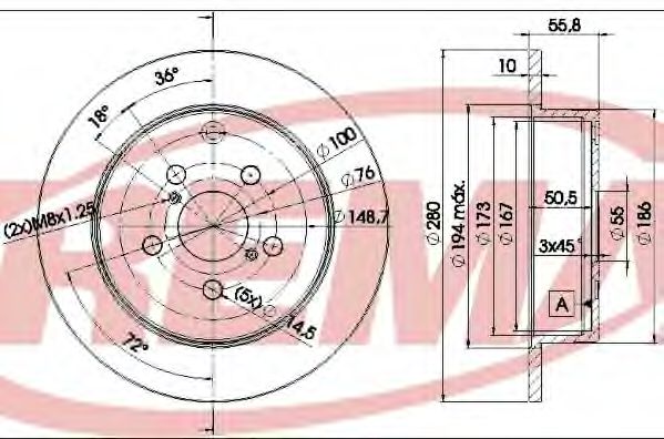 Тормозной диск FREMAX BD-0503