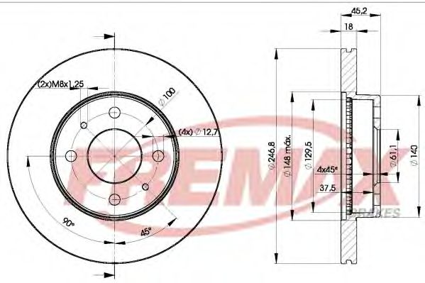 Тормозной диск FREMAX BD-0602