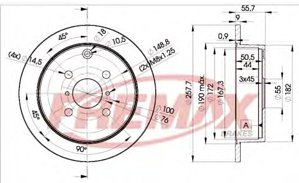 Тормозной диск FREMAX BD-2251