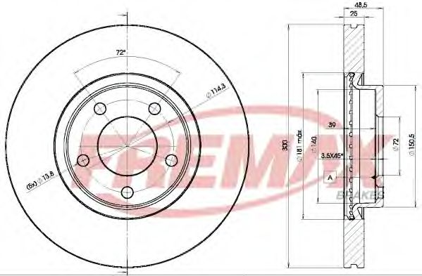 Тормозной диск FREMAX BD-3273