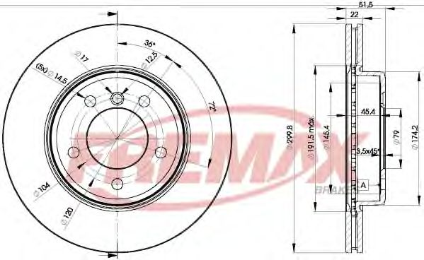 Тормозной диск FREMAX BD-4539