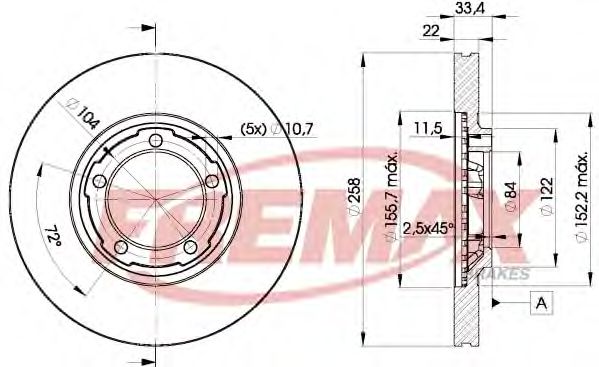 Тормозной диск MITSUBISHI MB238495