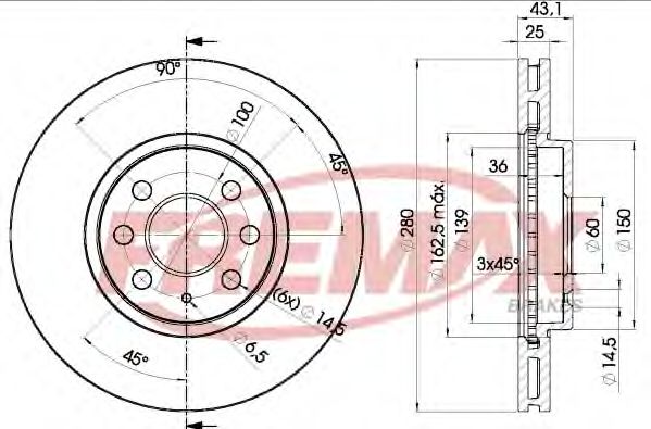 Тормозной диск FREMAX BD-9007