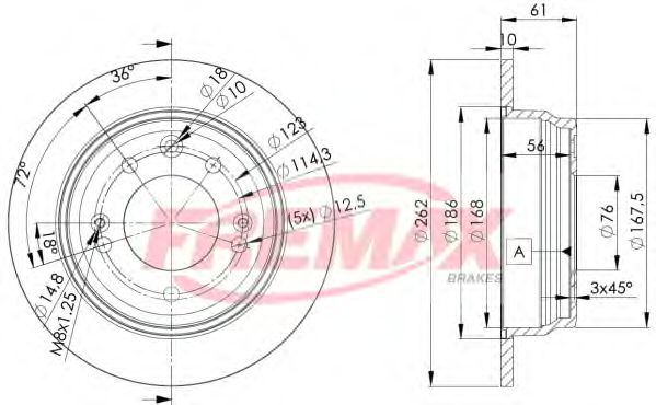 Тормозной диск FREMAX BD-0581