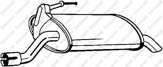Глушитель выхлопных газов конечный BOSAL 163-027