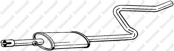 Средний глушитель выхлопных газов BOSAL 281-283