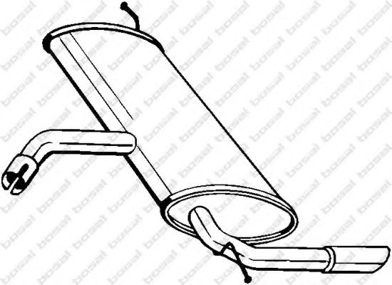 Глушитель выхлопных газов конечный BOSAL 227-039
