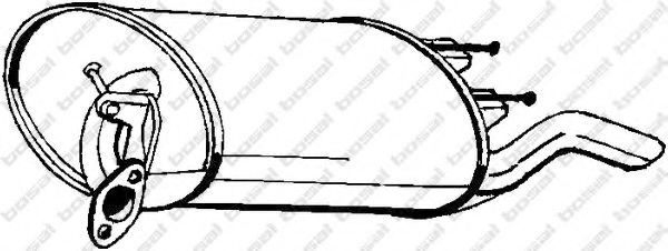 Глушитель выхлопных газов конечный BOSAL 228-443